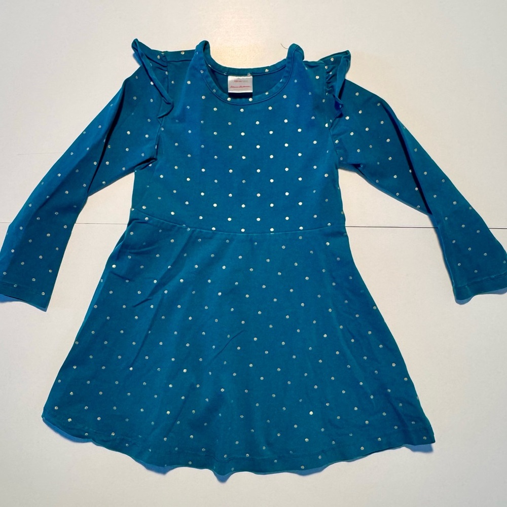Hanna Andersson Blue Polka Dot Kids Dress